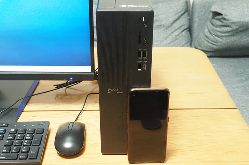 Dell スリム デスクトップのサイズ感